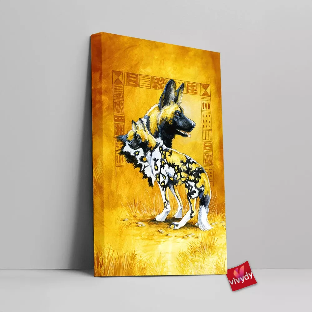 Wild Dog Canvas Wall Art