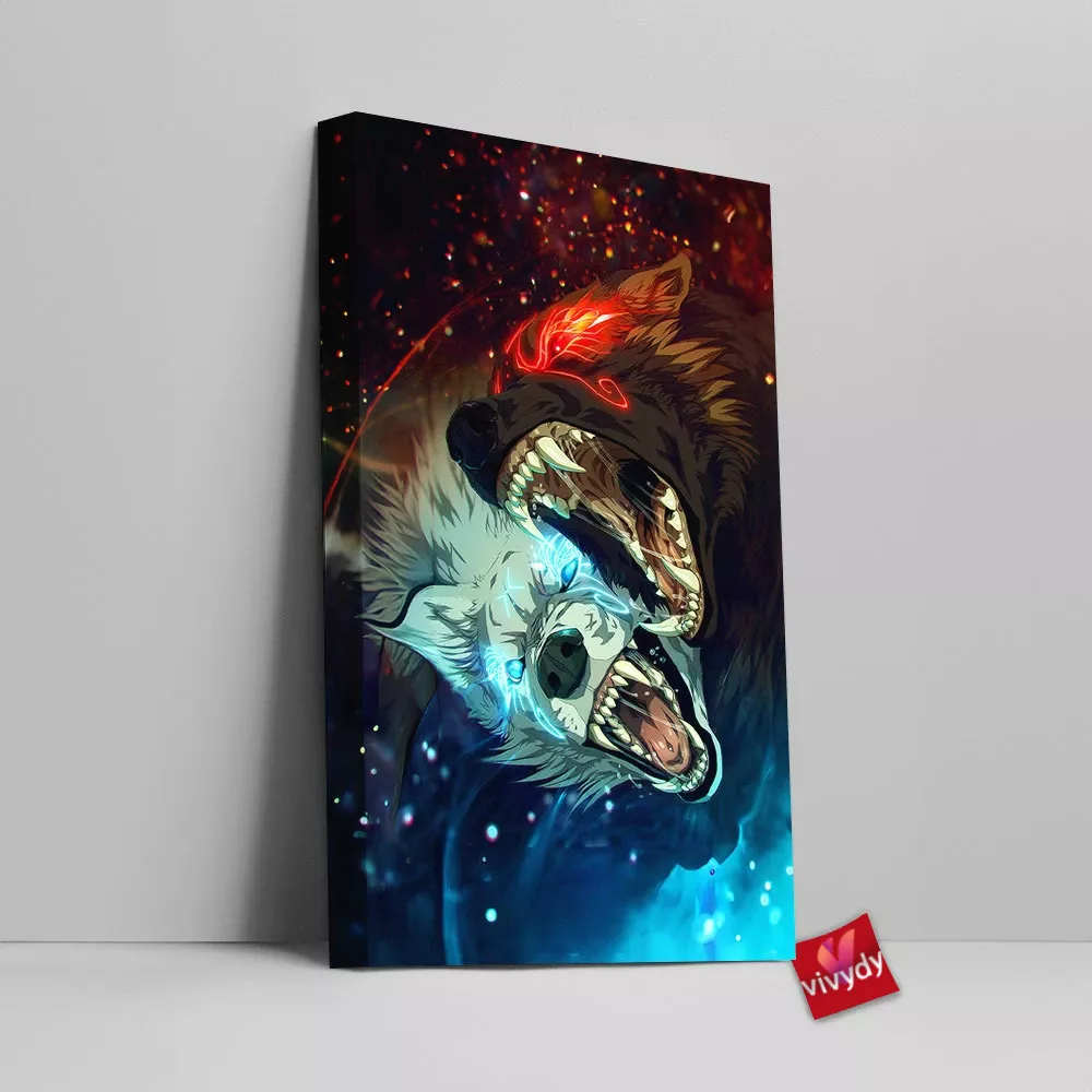 Magic Wolf Canvas Wall Art