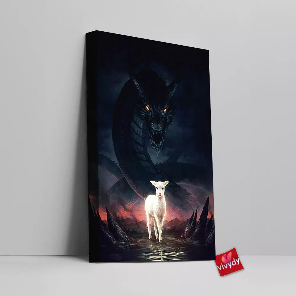 The Lamb And The Dragon Canvas Wall Art