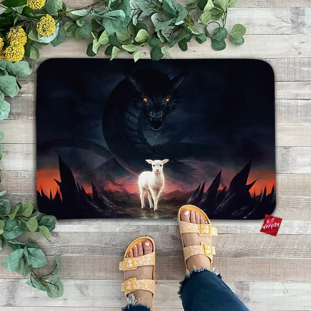 The Lamb And The Dragon Doormat