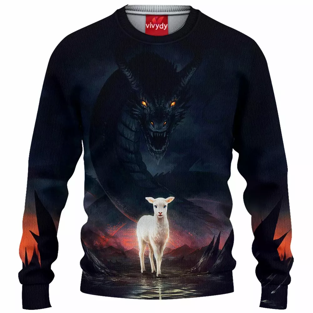 The Lamb And The Dragon Knitted Sweater