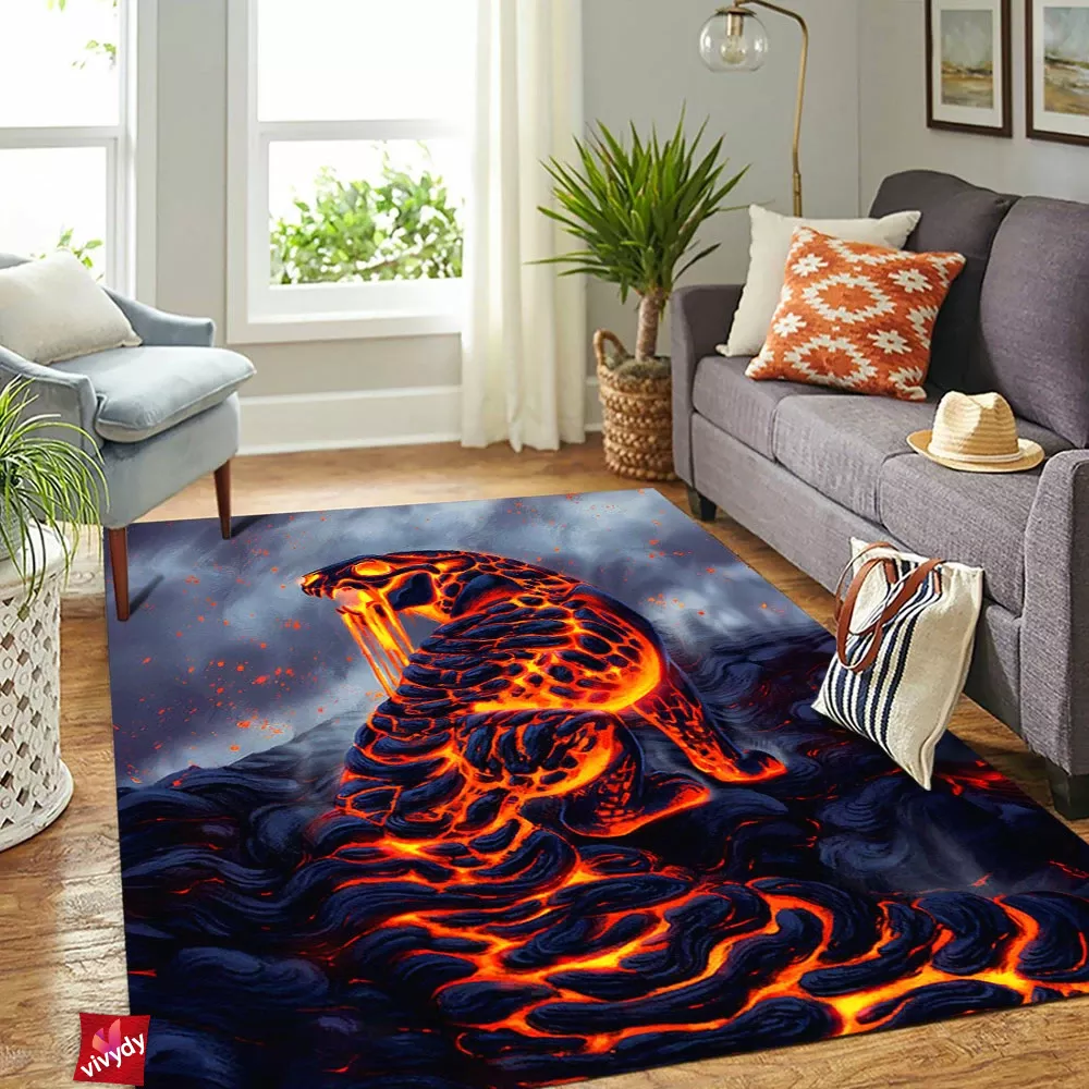 Lava Leopard Rectangle Rug