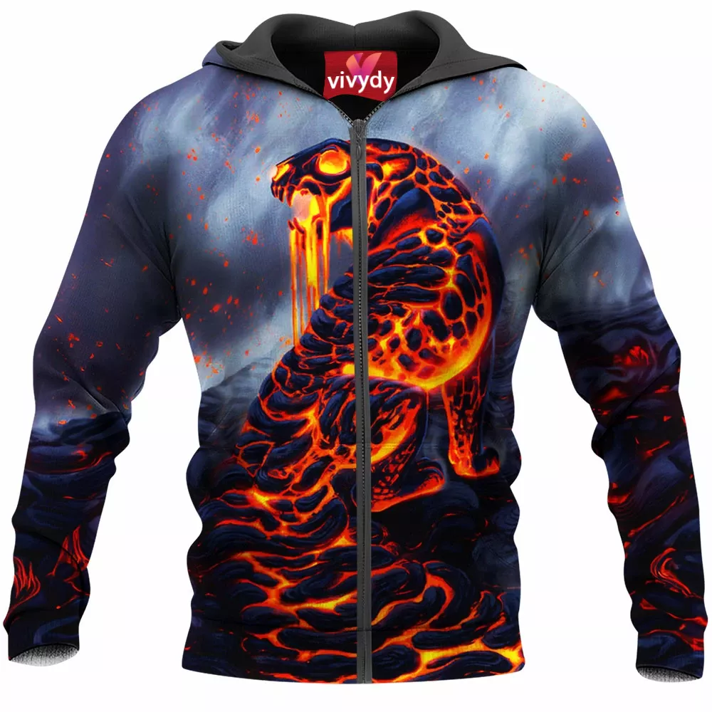 Lava Leopard Zip Hoodie