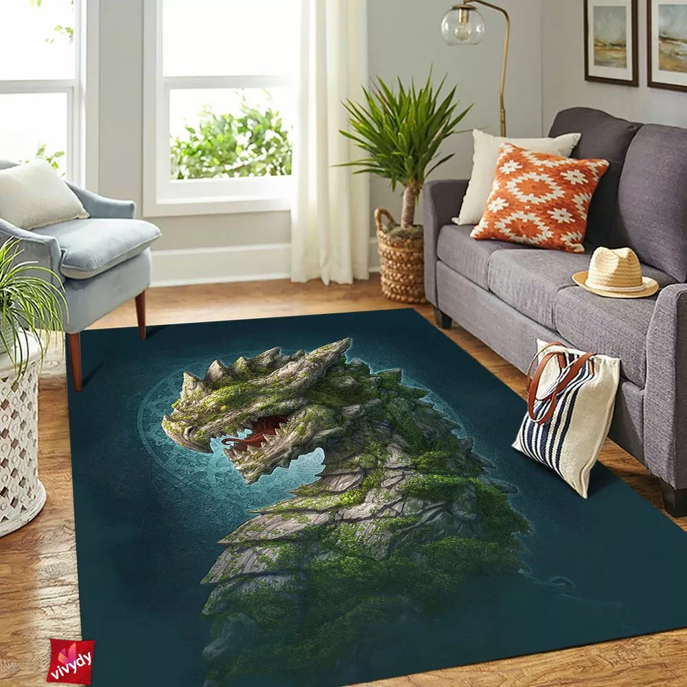 Rock Dragon Rectangle Rug