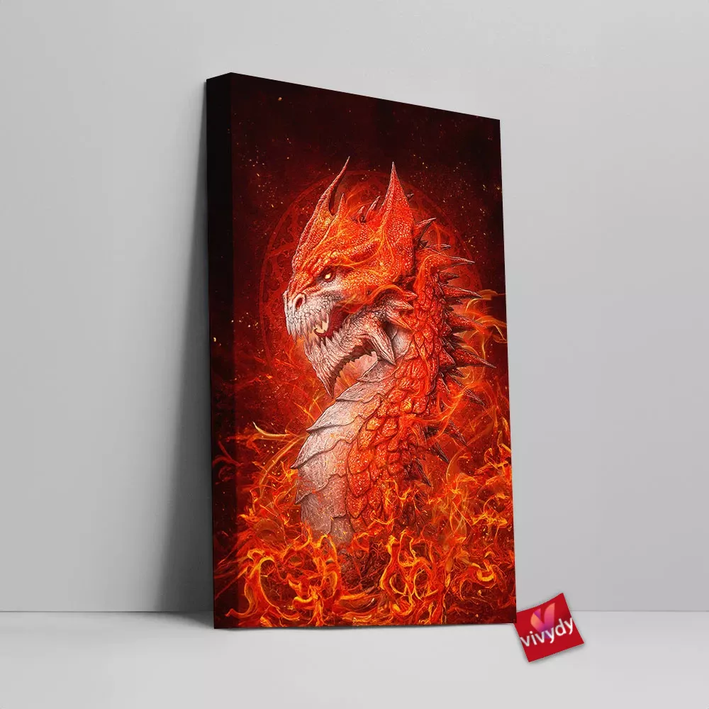 Sun Dragon Canvas Wall Art