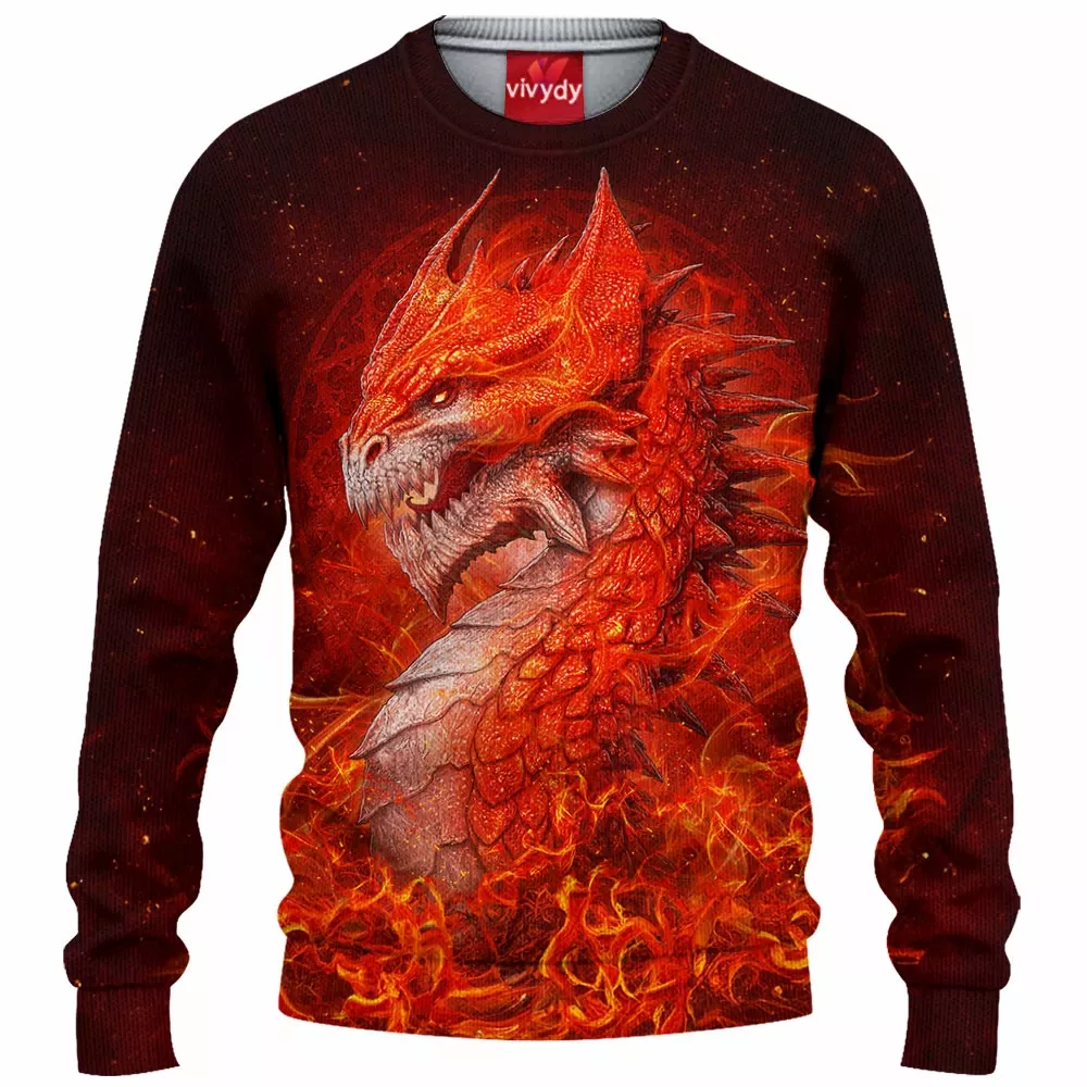 Sun Dragon Knitted Sweater