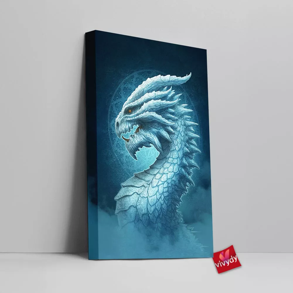 Ice Dragon Canvas Wall Art