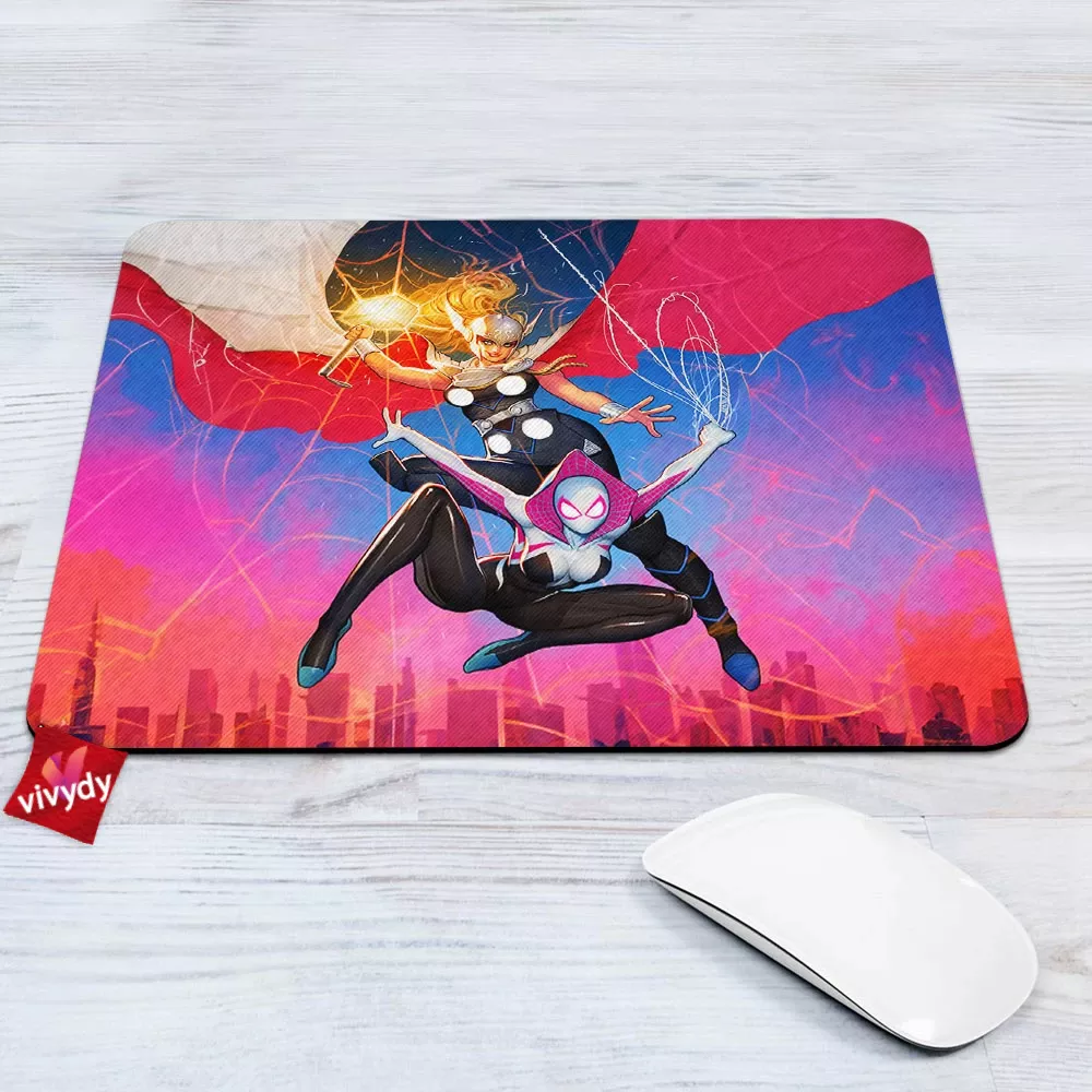 Spider-Gwen Mighty Thor Mouse Pad