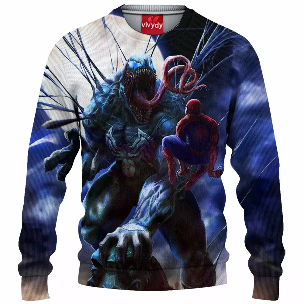 Venom Spider-man Knitted Sweater