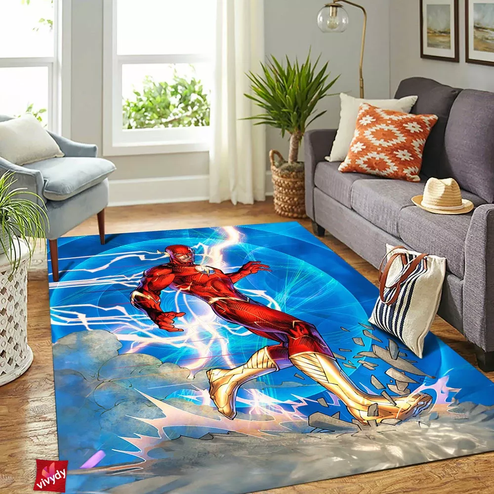 The Flash Comic Rectangle Rug