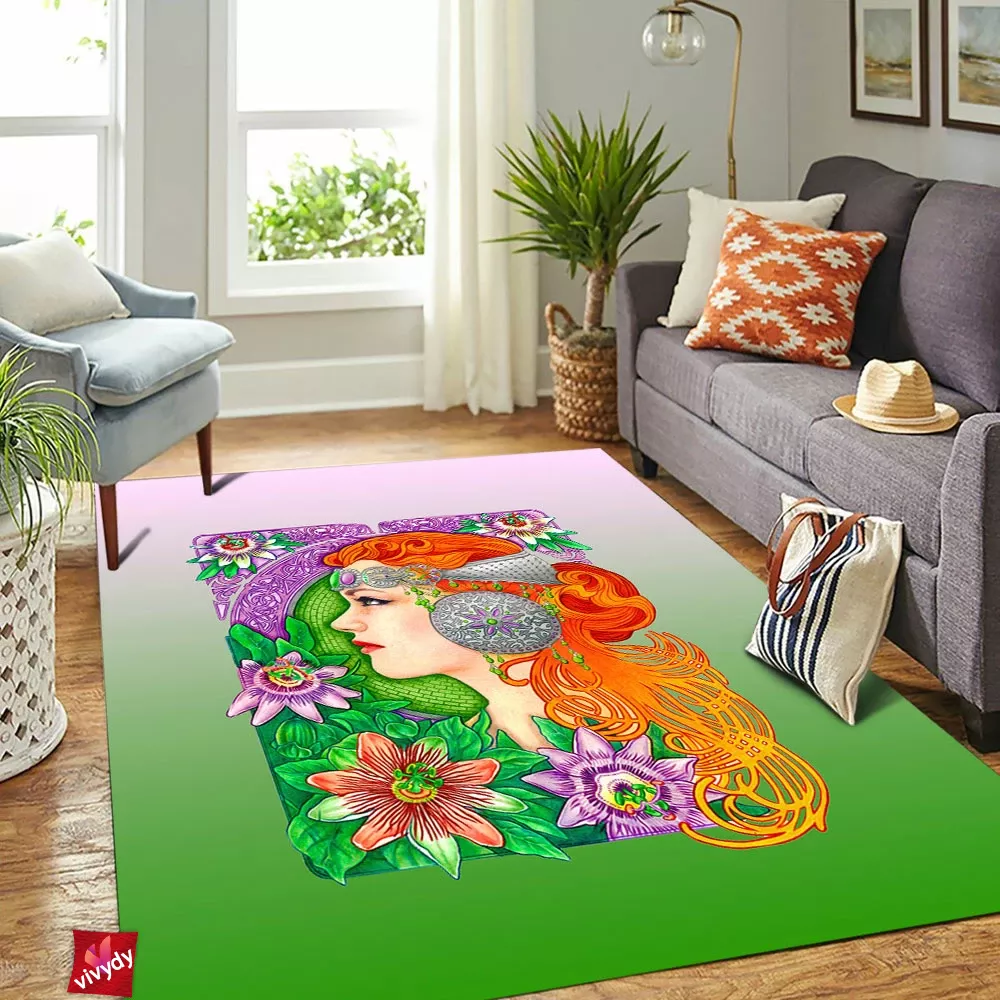 Passion Flower Rectangle Rug