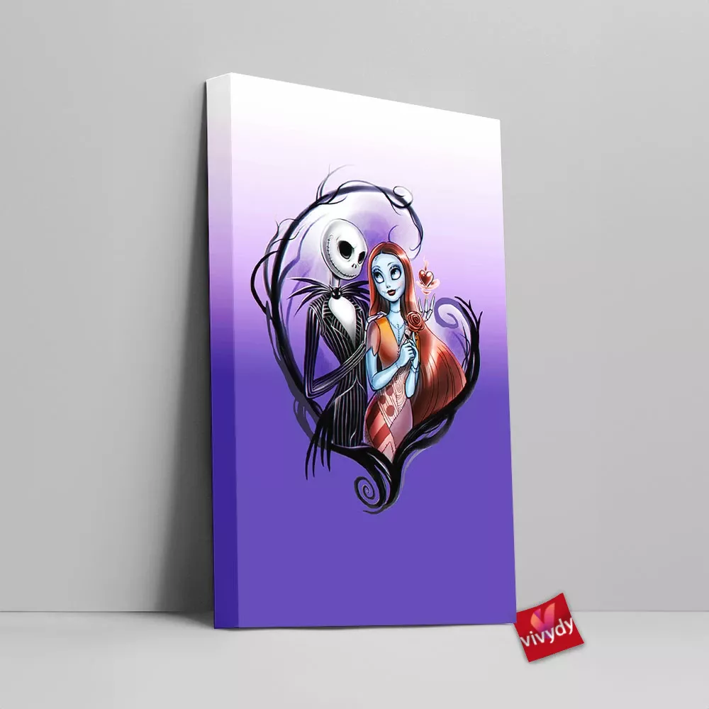 Jack And Sally Canvas Wall Art