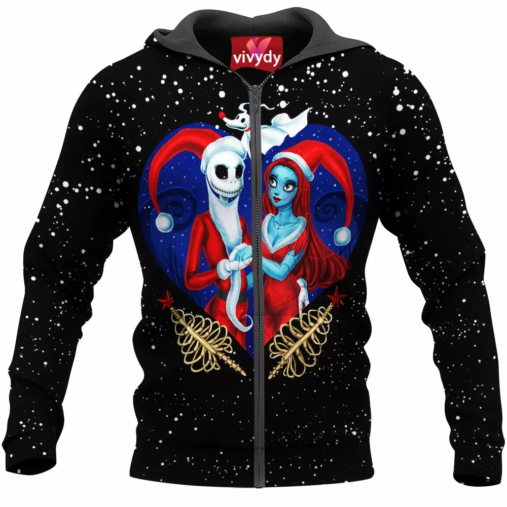 Jack And Sally Zip Hoodie