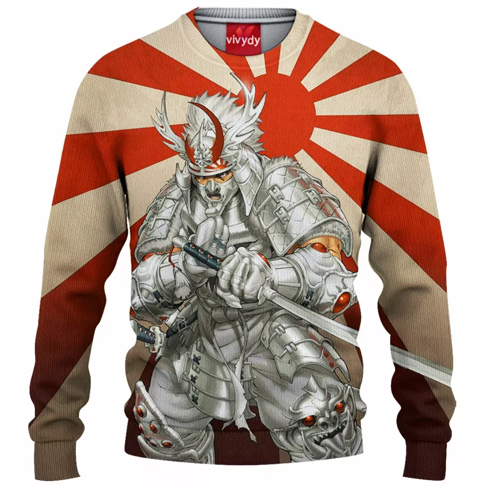 Ultimate Silver Samurai Knitted Sweater