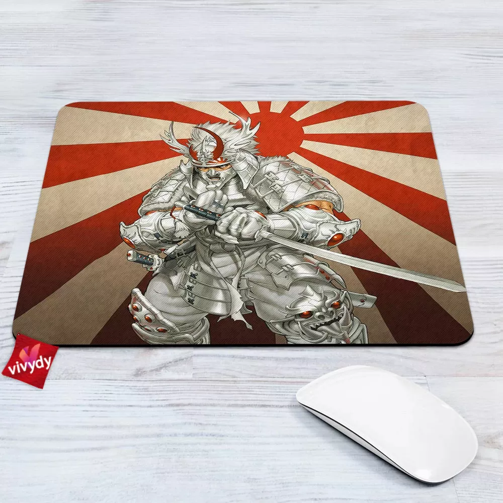 Ultimate Silver Samurai Mouse Pad