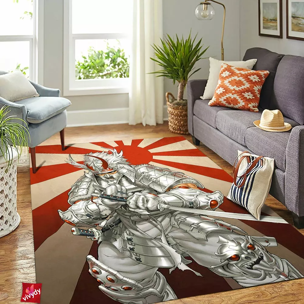 Ultimate Silver Samurai Rectangle Rug