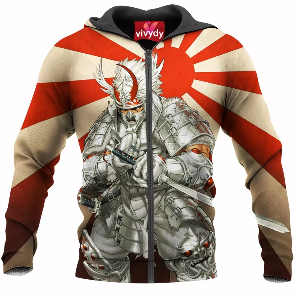 Ultimate Silver Samurai Zip Hoodie