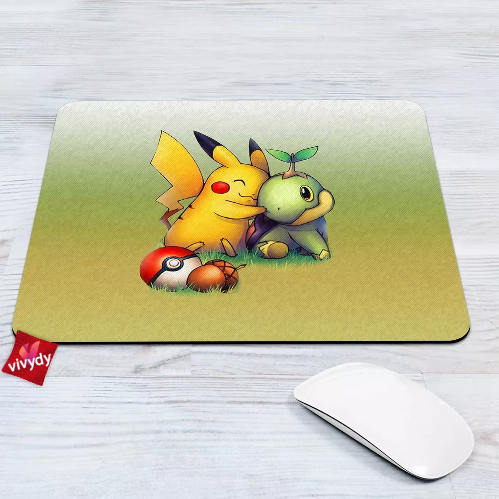 Pikachu Turtwig Mouse Pad