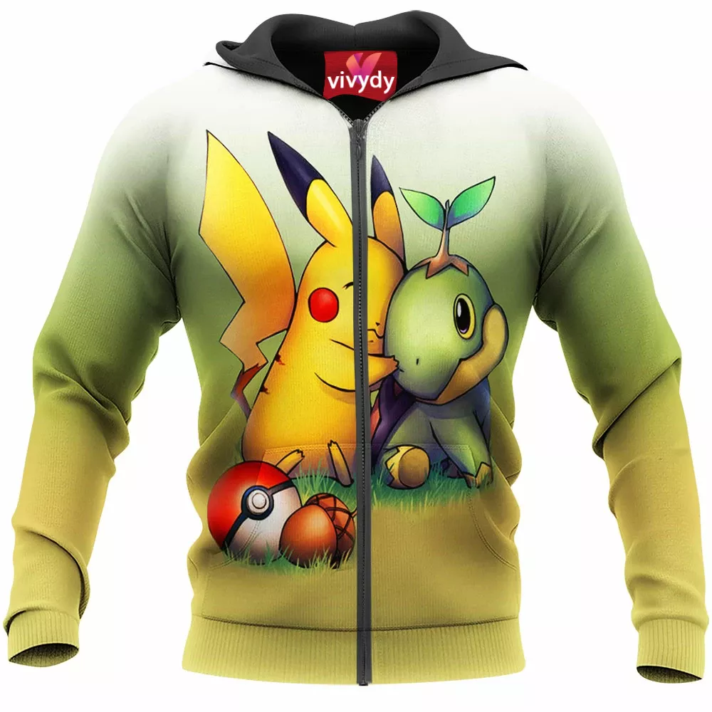 Pikachu Turtwig Zip Hoodie