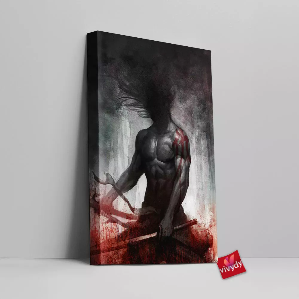 Spirit Vengeance Samurai Canvas Wall Art