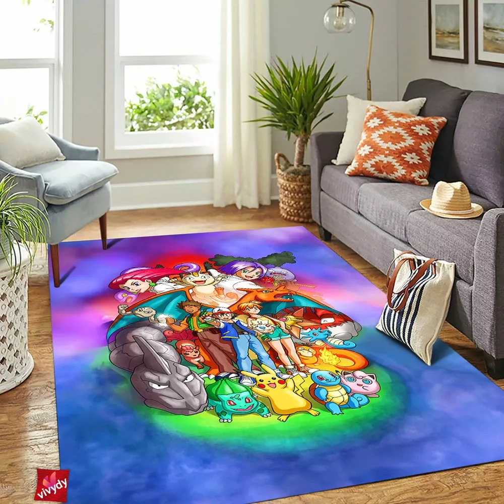 Old School Pokemon Rectangle Rug