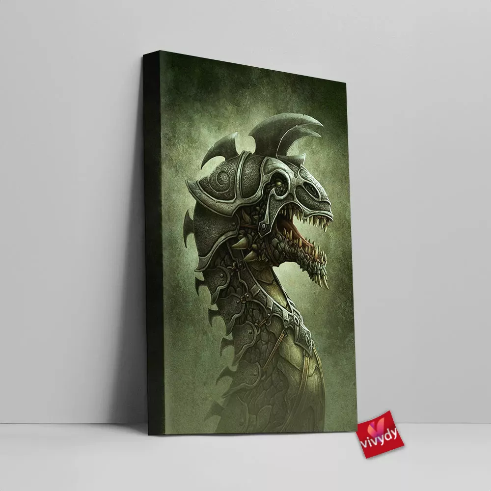 Battle Dragon Canvas Wall Art