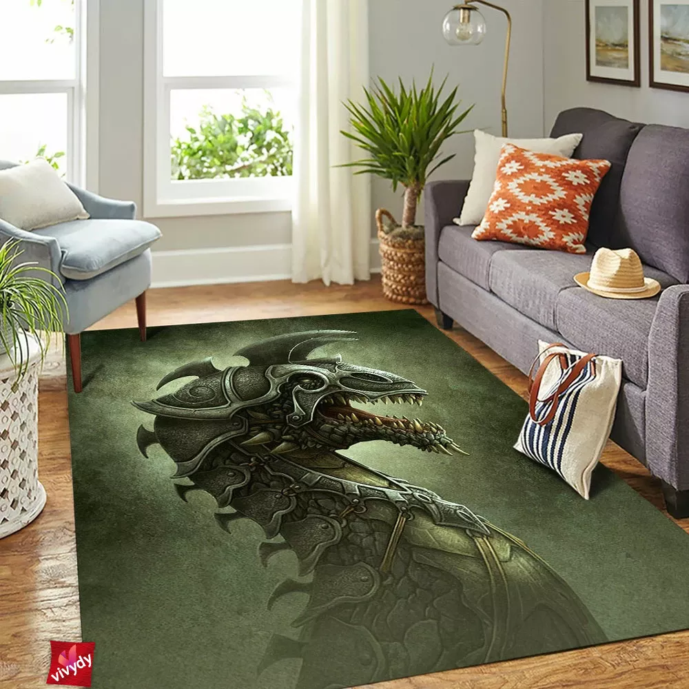 Battle Dragon Rectangle Rug