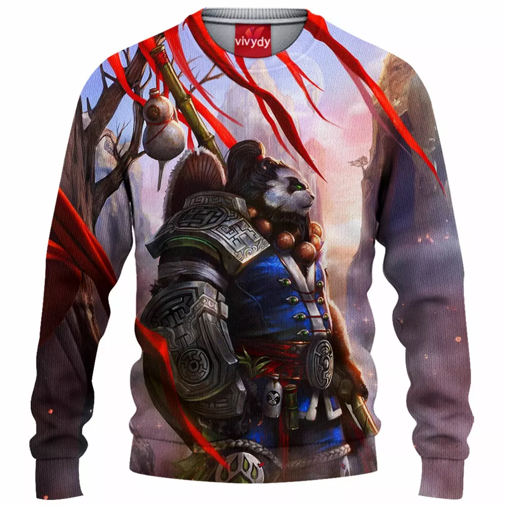 Pandaren Warcraft Knitted Sweater