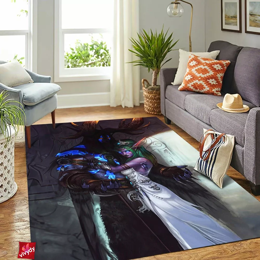 Tyrande And Malfurion Warcraft Rectangle Rug