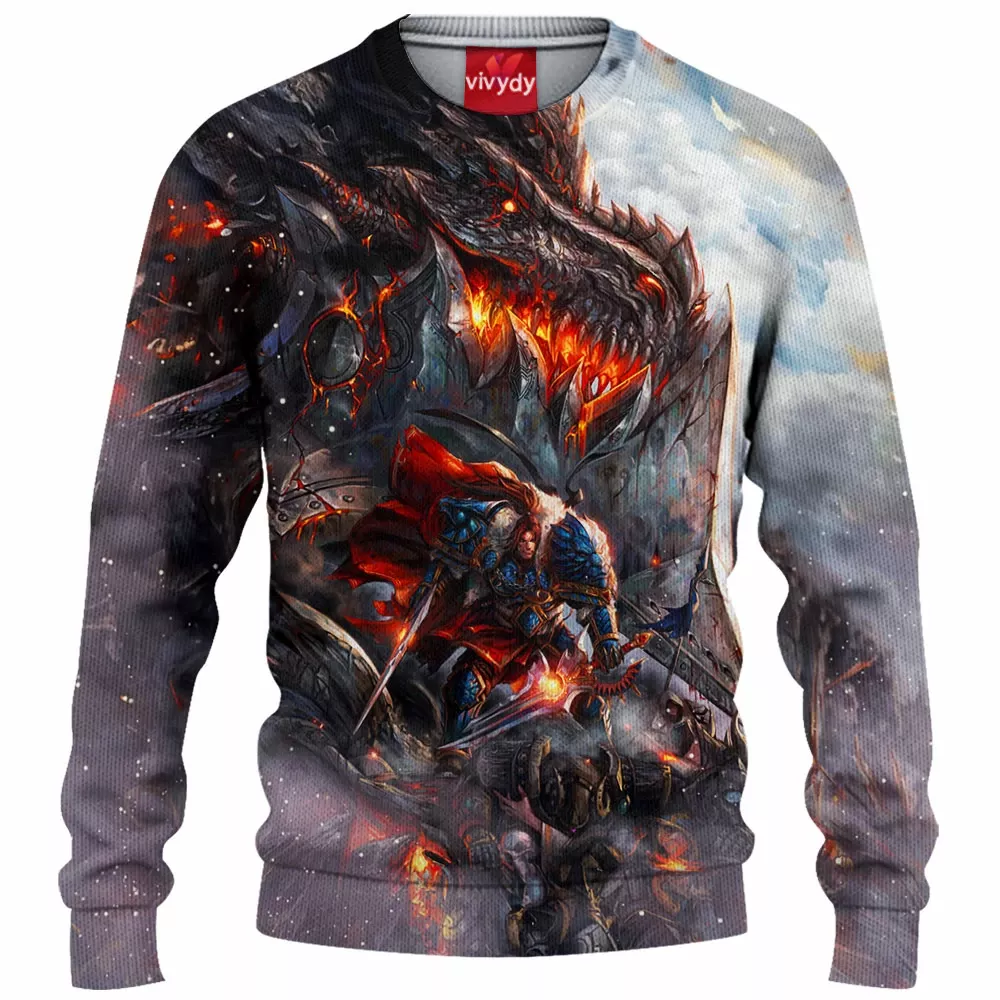 Varian Wrynn Vs Deathwing Knitted Sweater