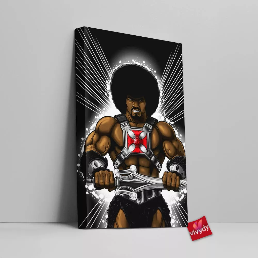 Black He Man Canvas Wall Art