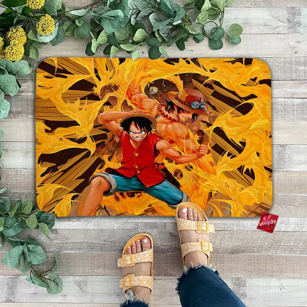 Luffy Ace One Piece Doormat