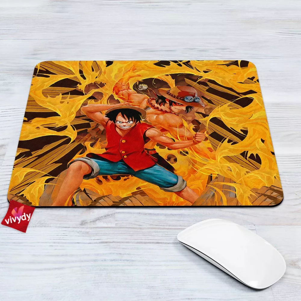 Luffy Ace One Piece Mouse Pad