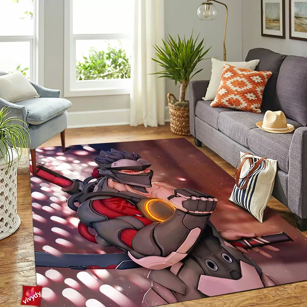 Genji Overwatch Rectangle Rug