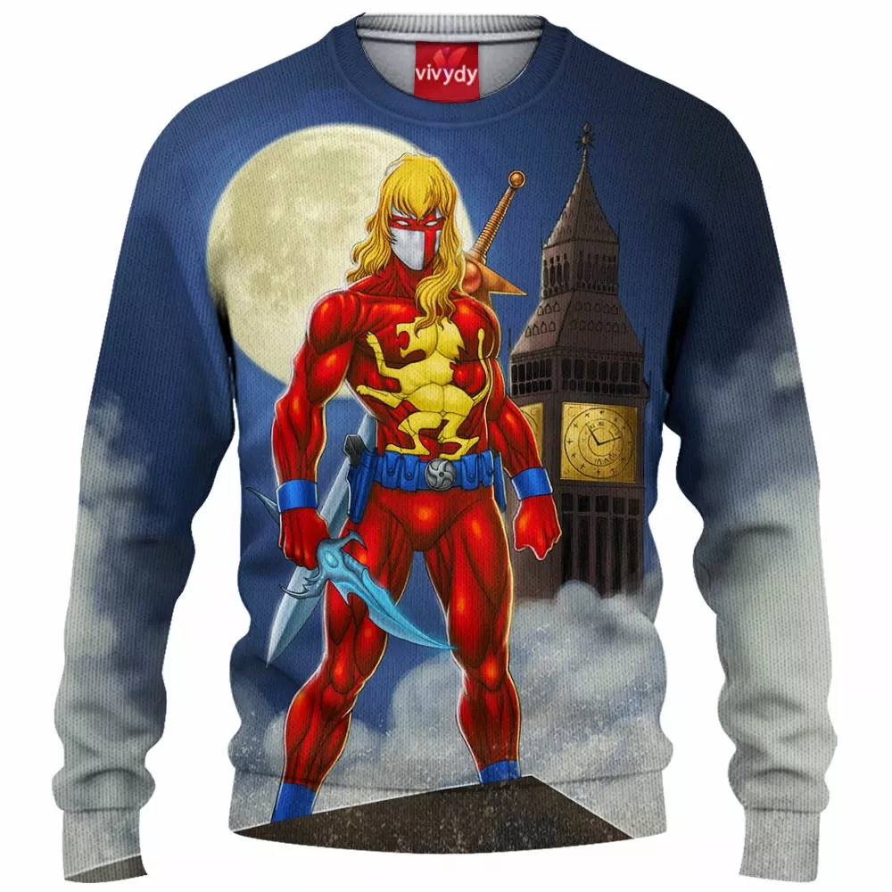 Comic Captain Britain Knitted Sweater