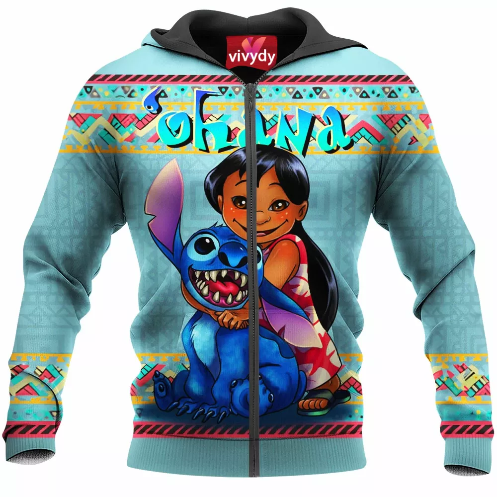 Lilo And Stitch Zip Hoodie