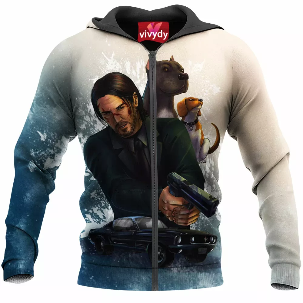 John Wick Zip Hoodie