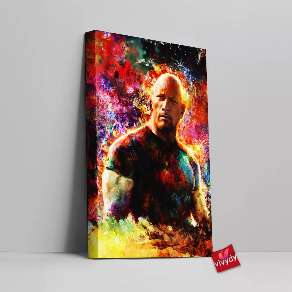 Dwayne Johnson Canvas Wall Art