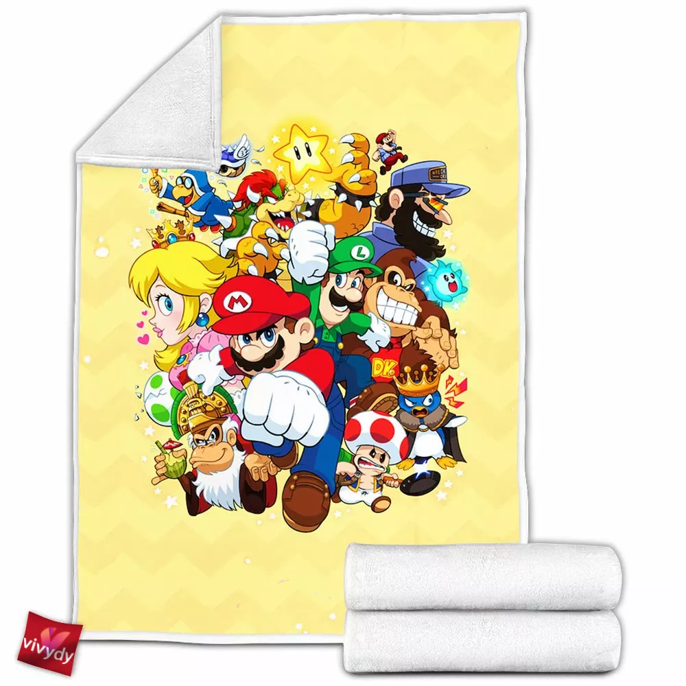 Super Mario Bros Fleece Blanket