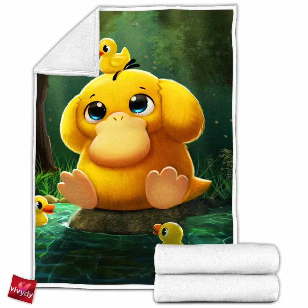 Psyduck Fleece Blanket