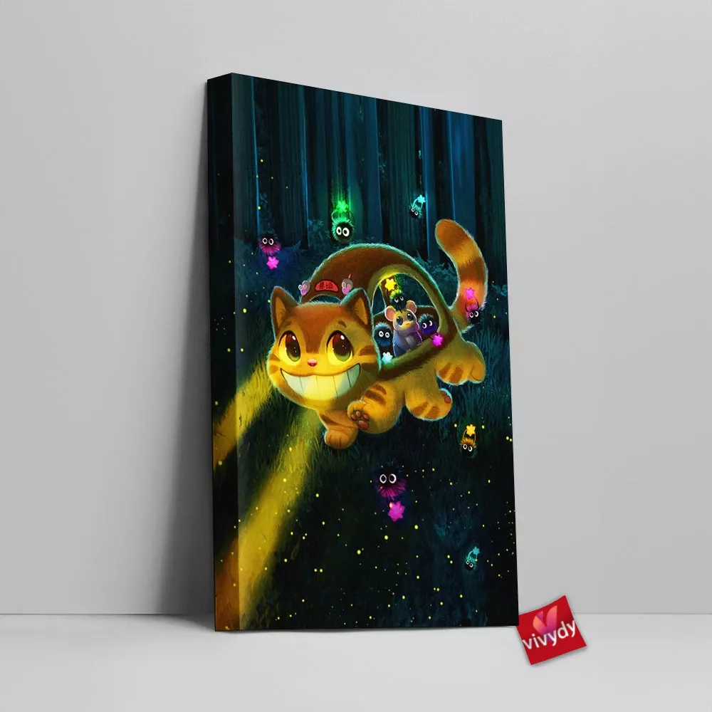 Catbus Canvas Wall Art