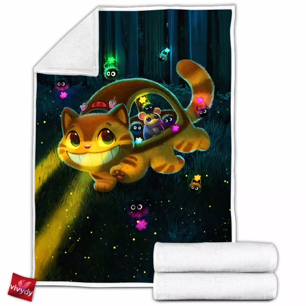 Catbus Fleece Blanket