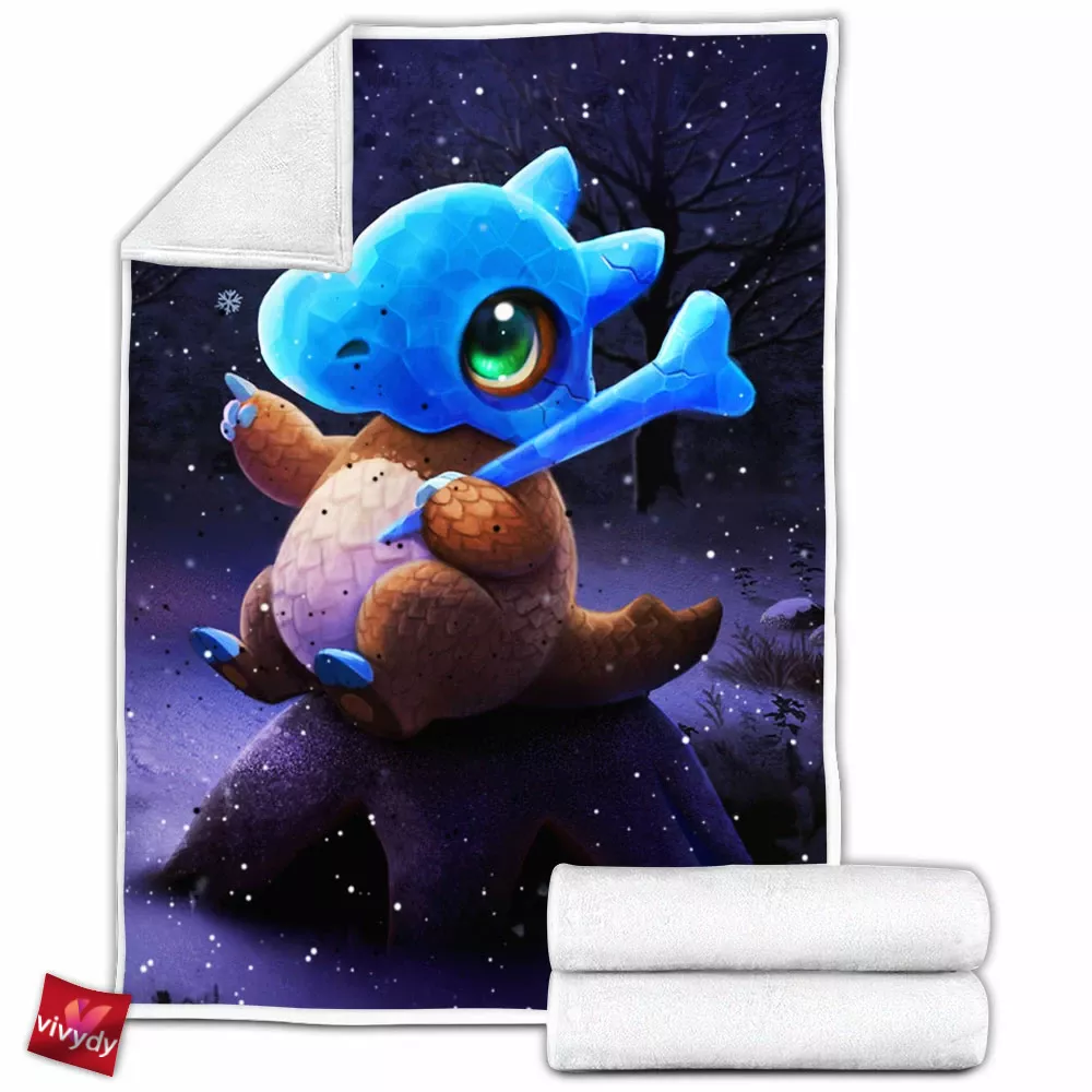 Ice Cubone Fleece Blanket