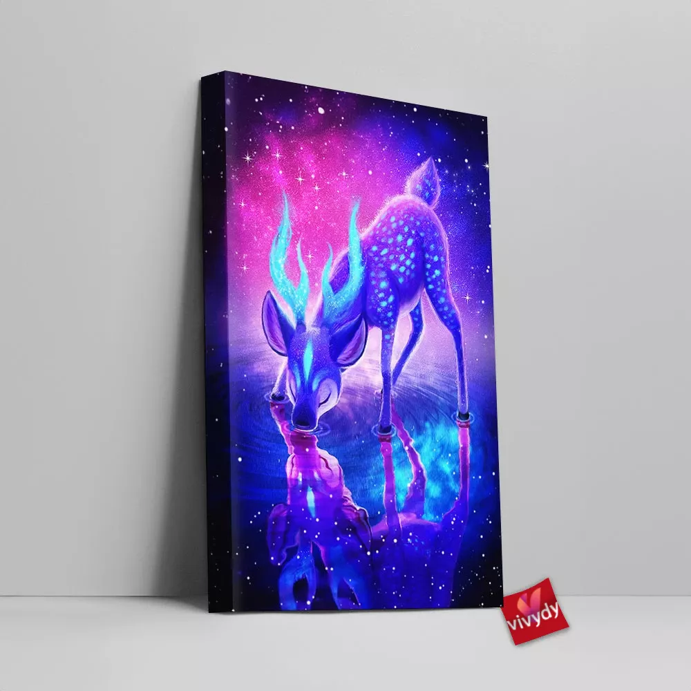 Aurora Deer Canvas Wall Art