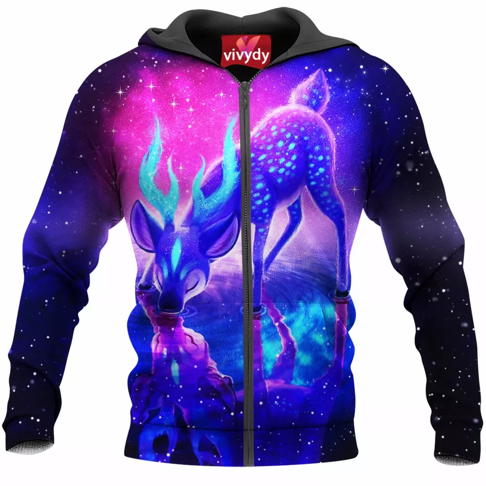 Aurora Deer Zip Hoodie