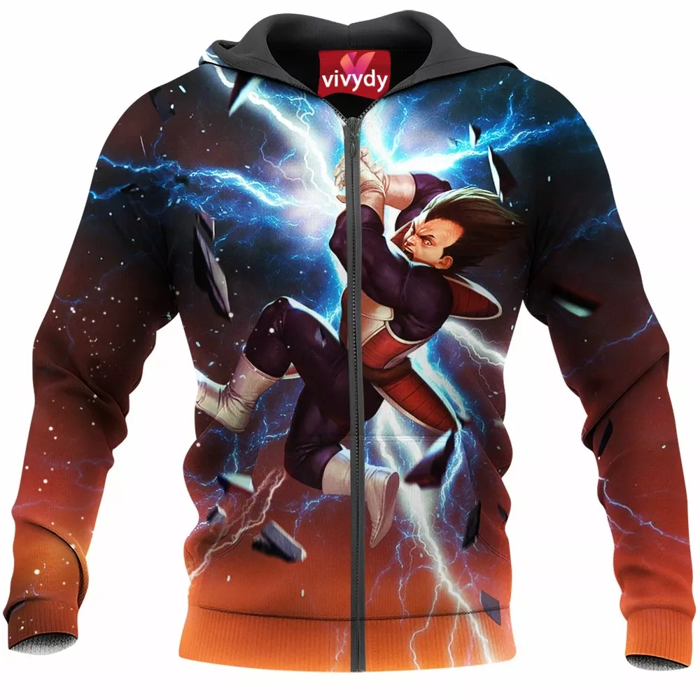 Vegeta Garlic Cannon Zip Hoodie