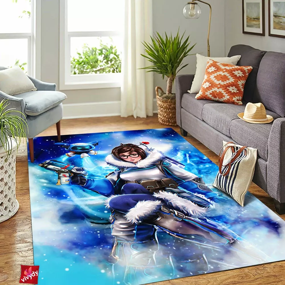 Mei Overwatch Rectangle Rug