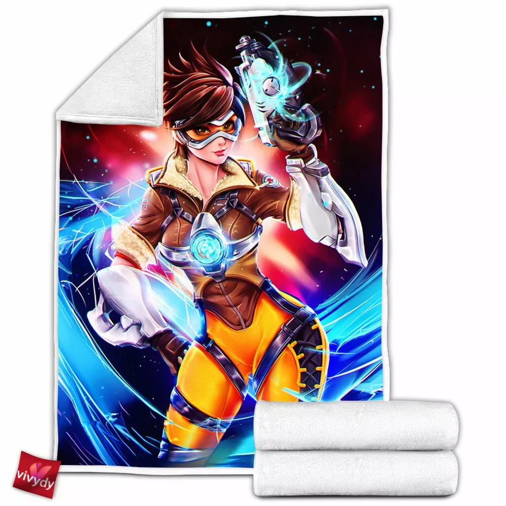 Tracer From Overwatch Fleece Blanket