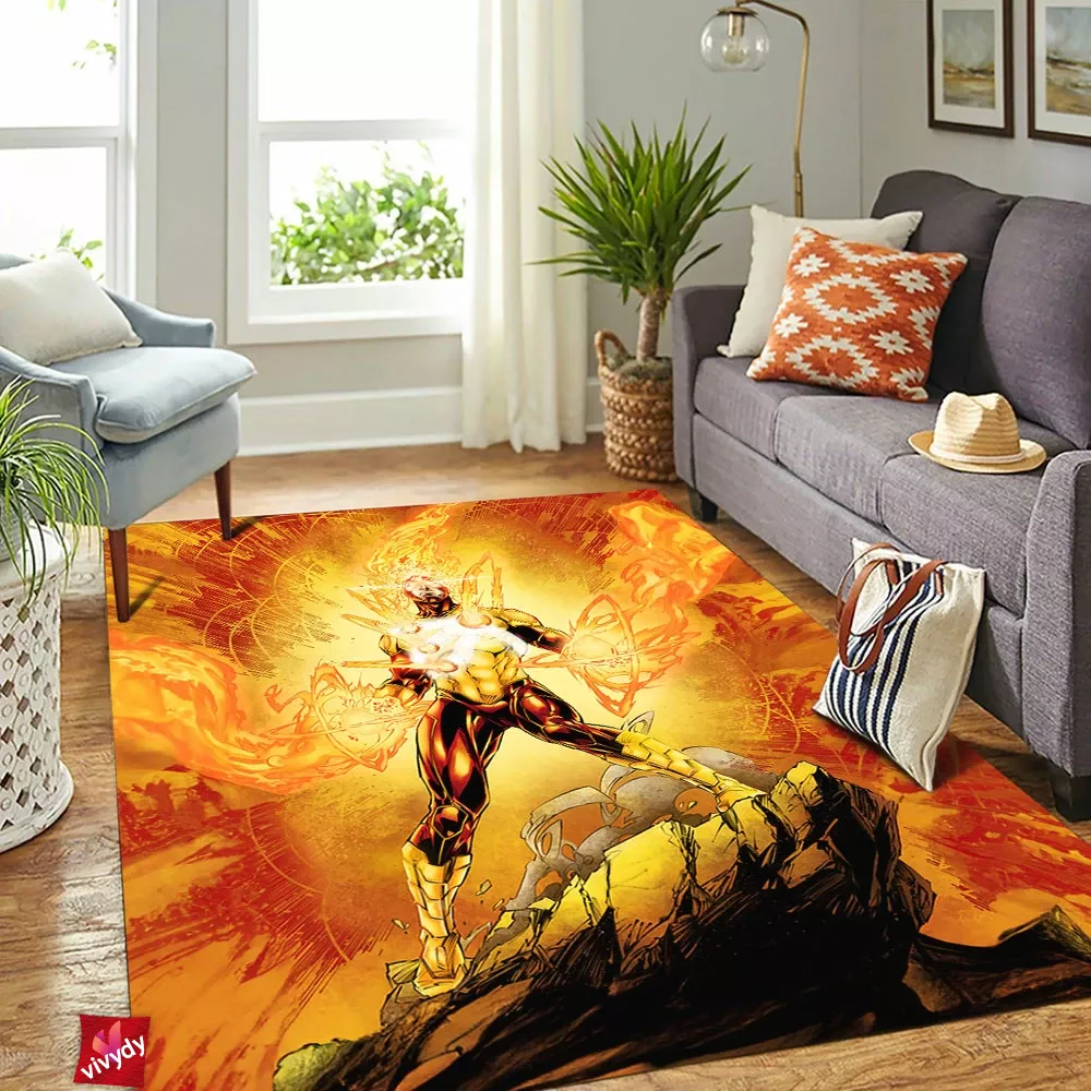 Firestorm Comic Rectangle Rug