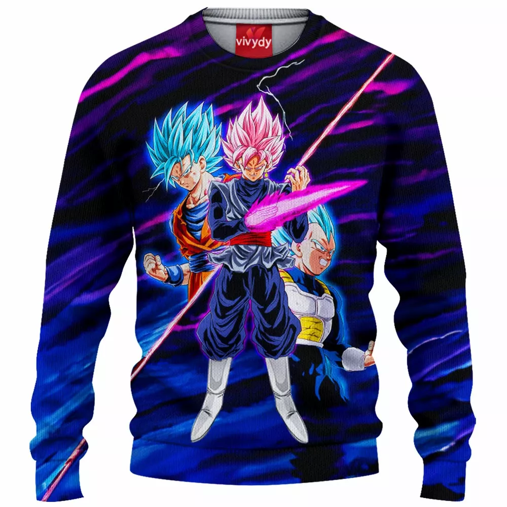 Goku Vegeta Vs Black Ssj Rose Knitted Sweater